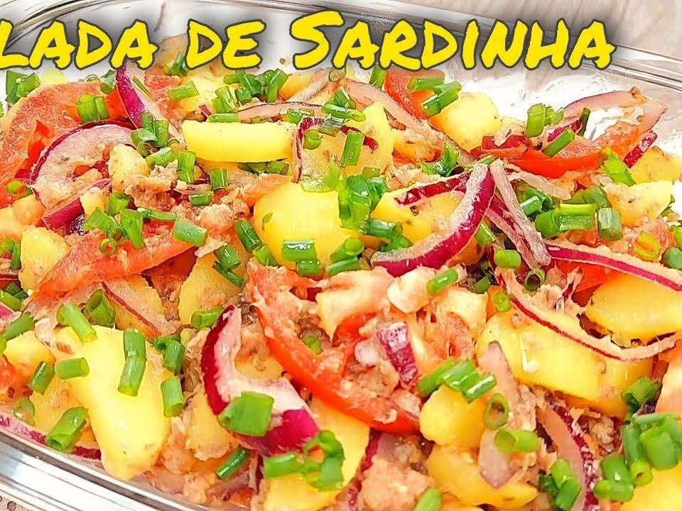 SALADA DE SARDINHA que MINHA MÃE SEMPRE FAZIA NA SEXTA- FEIRA SANTA.... Experimente!