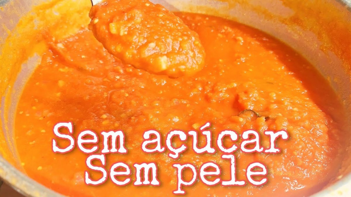 MOLHO DE TOMATE CASEIRO ...Sem  Pele e Sem AÇUCAR