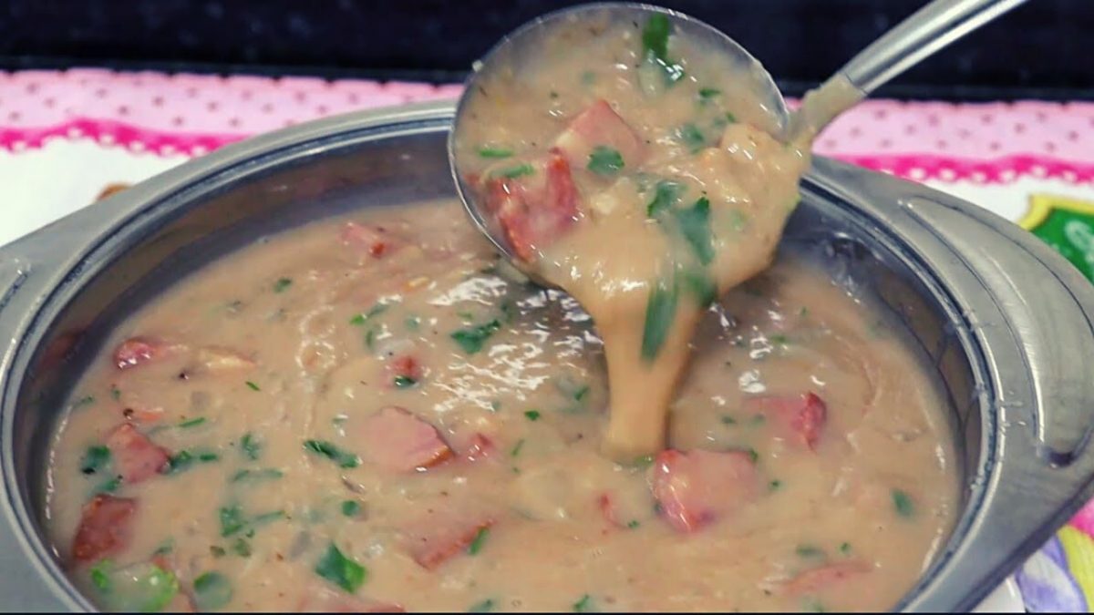 CALDO DE FEIJÃO EM POUCOS MINUTOS MINHA JANTA FICOU PRONTA