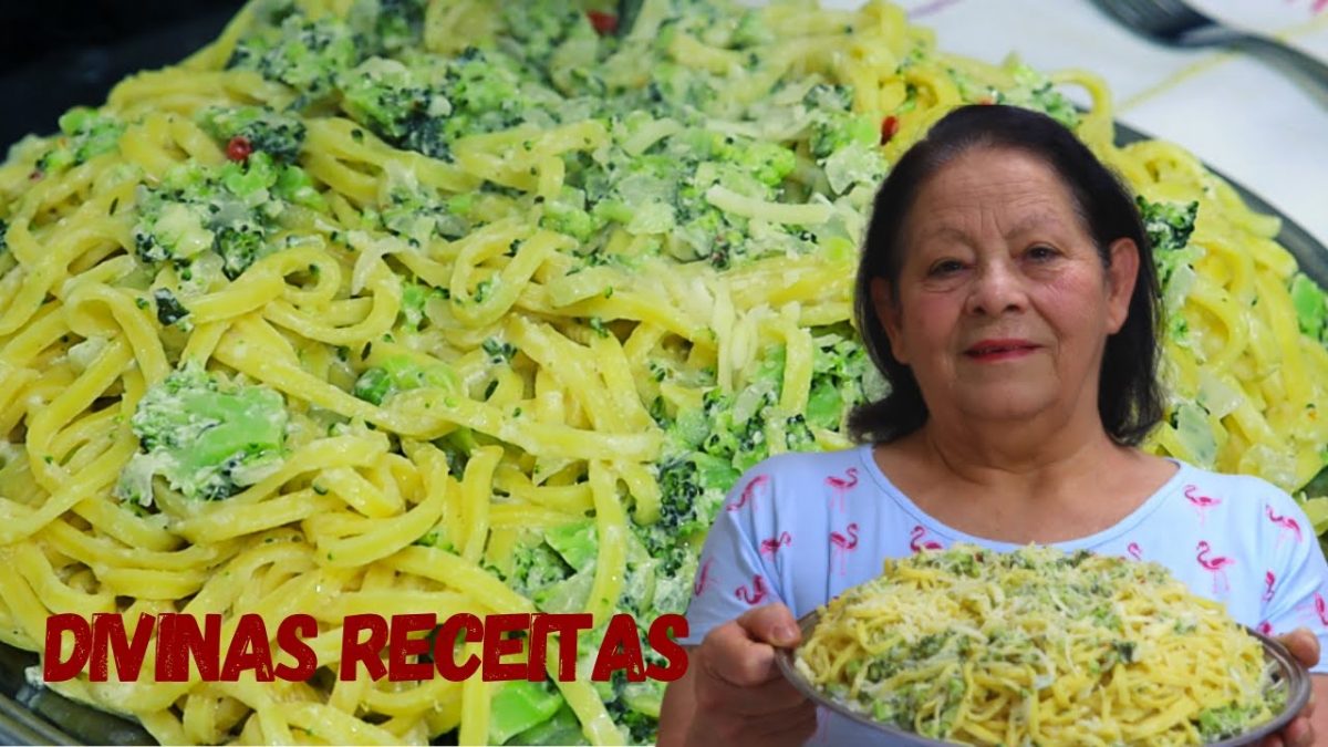 MACARRÃO COM MOLHO DE BRÓCOLIS RECEITA DIFERENTE E ALMOÇO COMPLETO