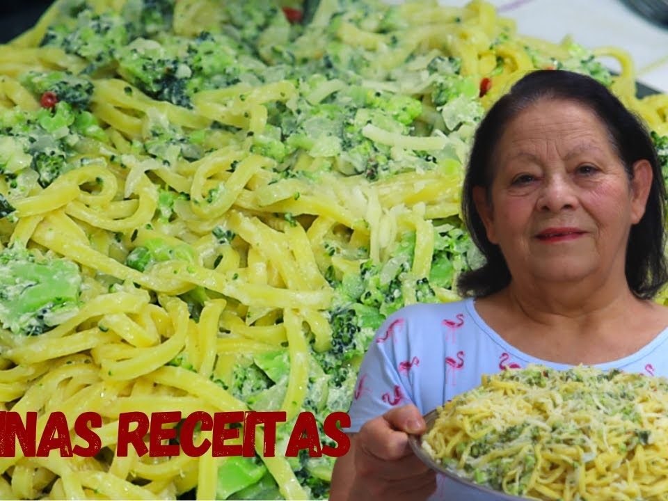 MACARRÃO COM MOLHO DE BRÓCOLIS RECEITA DIFERENTE E ALMOÇO COMPLETO