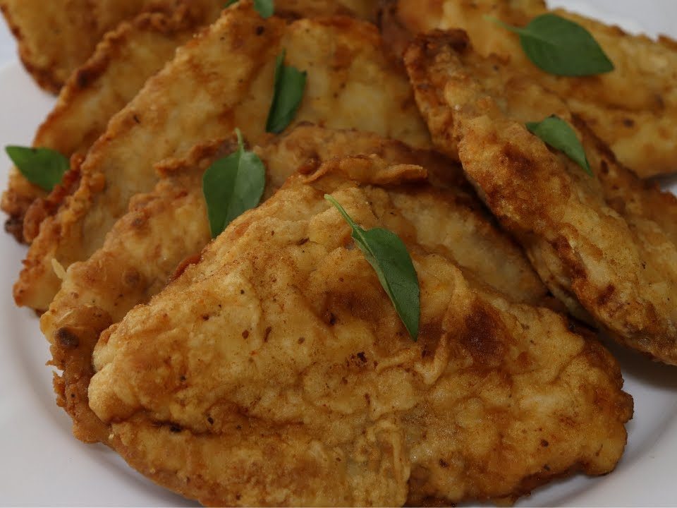 PORQUINHO EMPANADO E FRITO. FICA IGUAL AO PEIXE QUE COMPRAMOS NA PRAIA.MUITO SABOROSO.