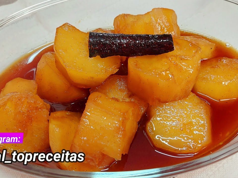 Batata Doce em Calda Caramelizada feita na panela de Pressâo!