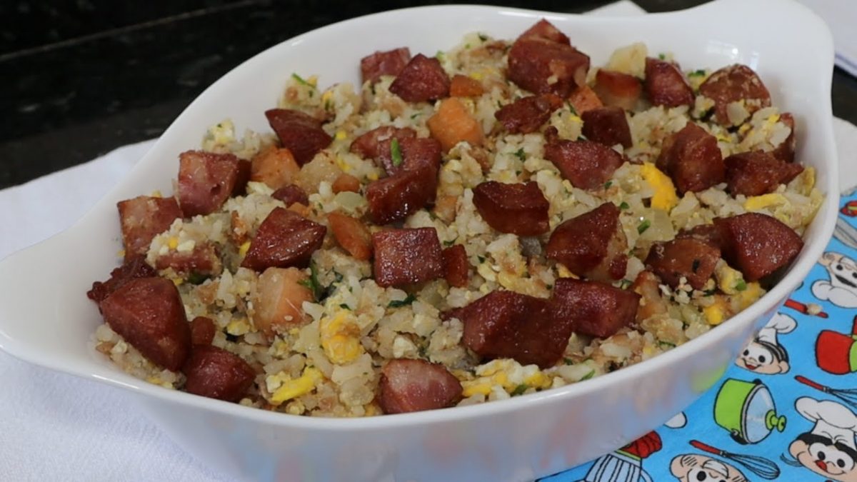 JUNTEI AS SOBRAS DE ARROZ E FEIJÃO E FIZ UM ALMOÇO CAPRICHADO