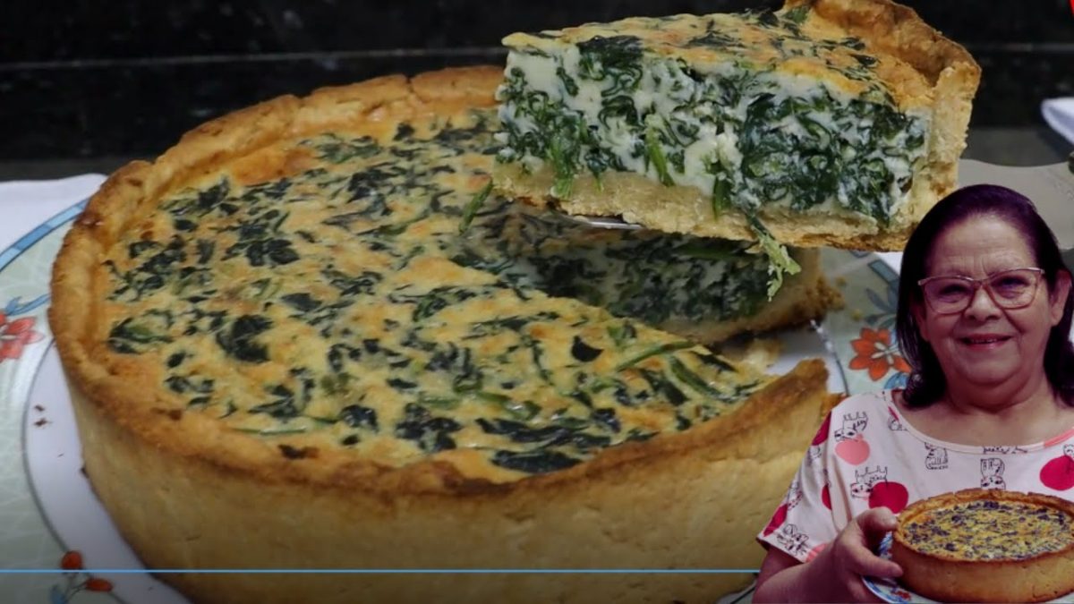 TORTA QUICHE DE ESPINAFRE SAUDÁVEL E SABOROSA DÁ ATÉ PRA VENDER.