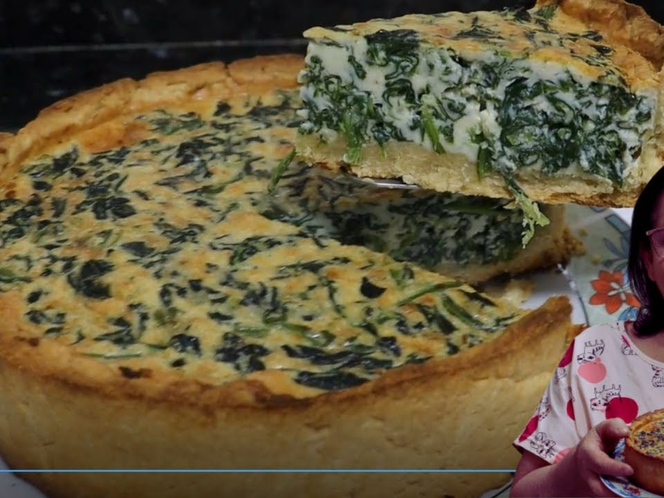 TORTA QUICHE DE ESPINAFRE SAUDÁVEL E SABOROSA DÁ ATÉ PRA VENDER.