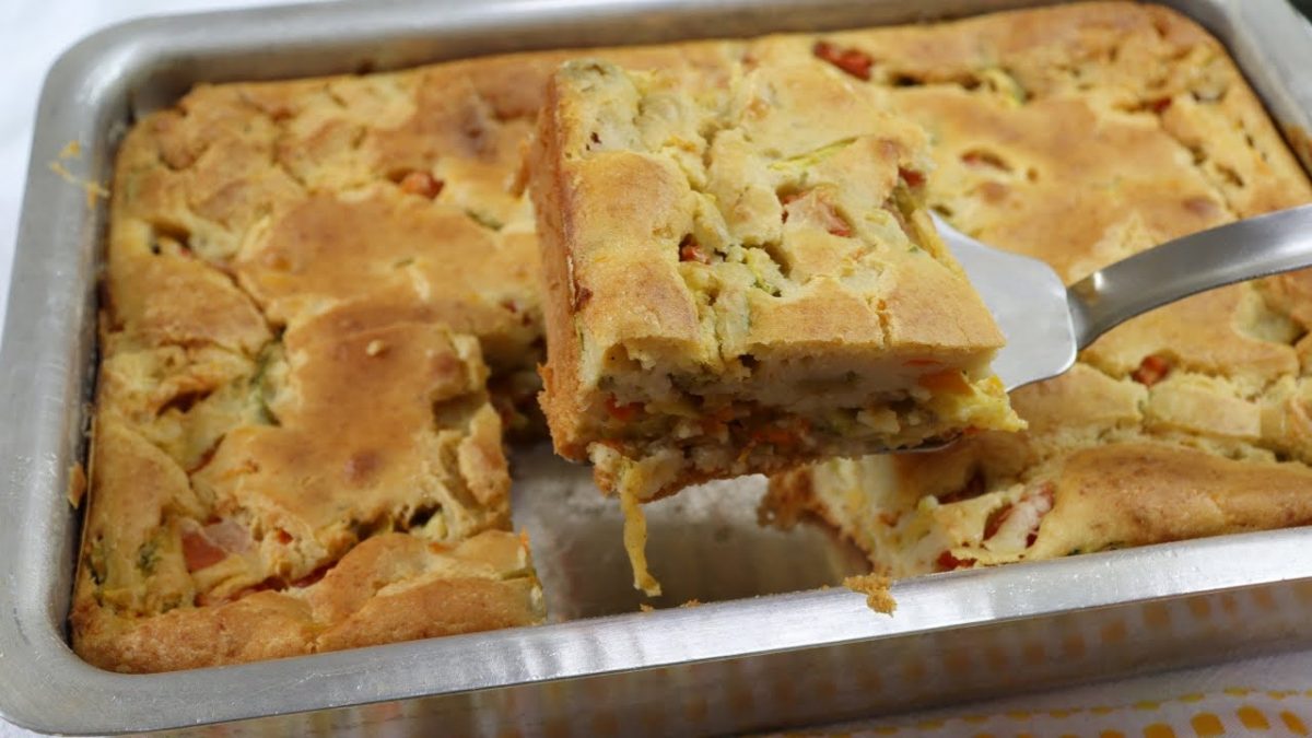 TORTA DE LEGUMES COM MASSA FEITA NO LIQUIDIFICADOR. MUITO FÁCIL DE FAZER!