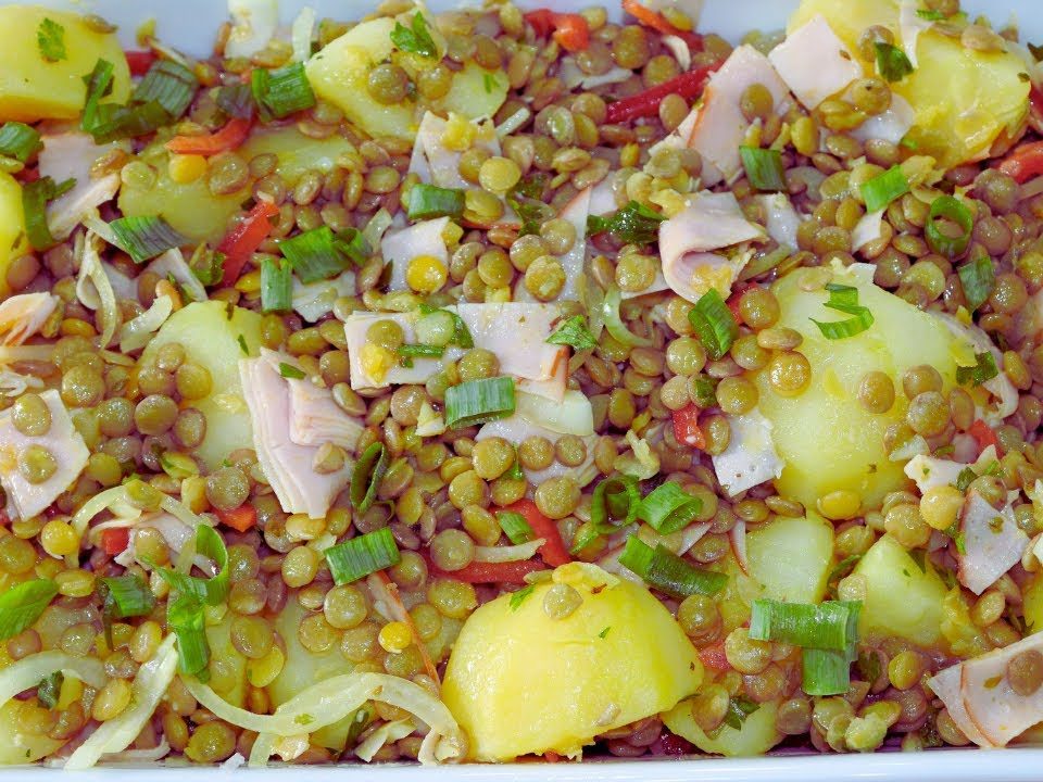 LENTILHAS COM BATATA. A MELHOR SALADA PARA A CEIA DE ANO NOVO.