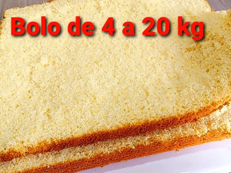 PÃO DE LÓ GRANDE | MASSA PARA BOLOS DE Até 20 KG (pouco ovo)