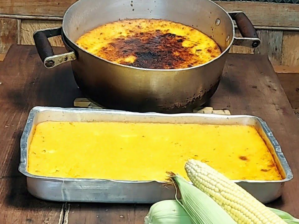 BOLO DE MILHO VERDE TRADICIONAL | Bolo de milho de espiga lá da Roça!