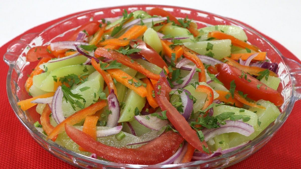 SALADA DE CHUCHU COM CENOURA A MELHOR RECEITA DE SALADA QUE JÁ COMI