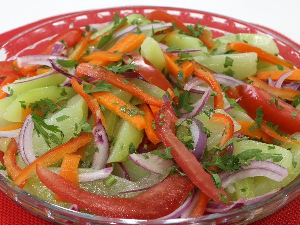 SALADA DE CHUCHU COM CENOURA A MELHOR RECEITA DE SALADA QUE JÁ COMI