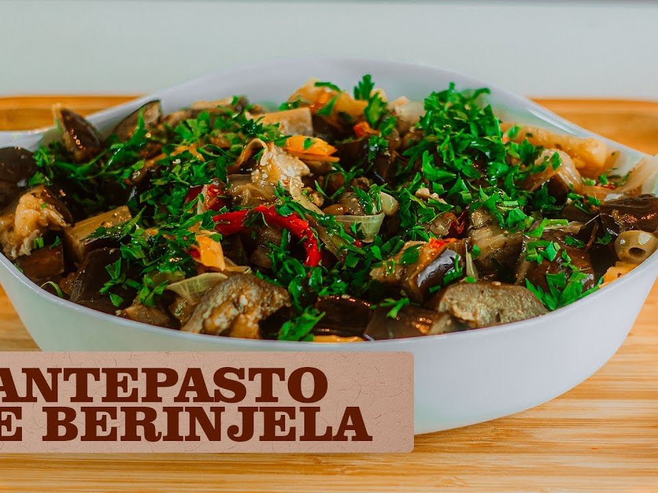 ANTEPASTO (CAPONATA) DE BERINJELA!  RECEITA SUPER FÁCIL E SEM FORNO!