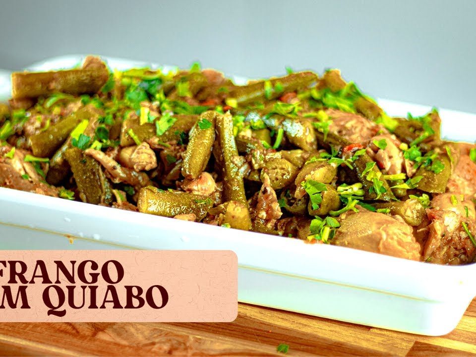 RECEITA MINEIRA DE FRANGO COM QUIABO SEM BABA.O SABOR É DELICIOSO.