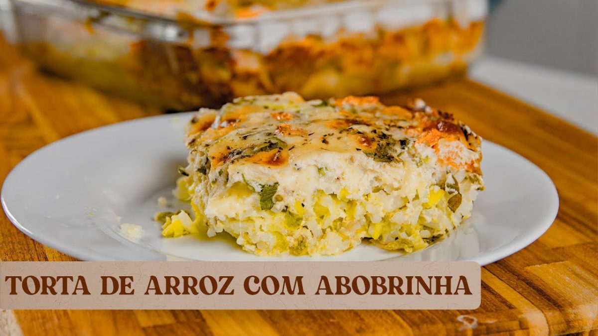 TORTA DE ABOBRINHA SEM FARINHA E SEM LIQUIDIFICADOR. REAPROVEITE O ARROZ AMANHECIDO.