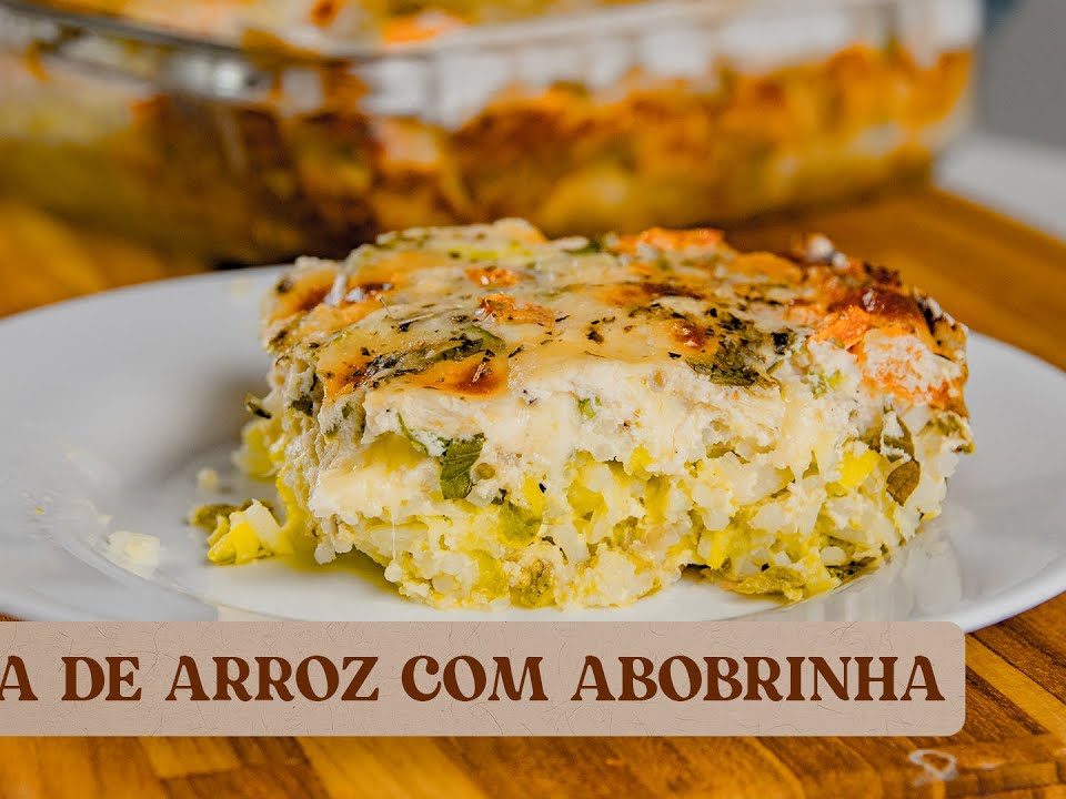 TORTA DE ABOBRINHA SEM FARINHA E SEM LIQUIDIFICADOR. REAPROVEITE O ARROZ AMANHECIDO.