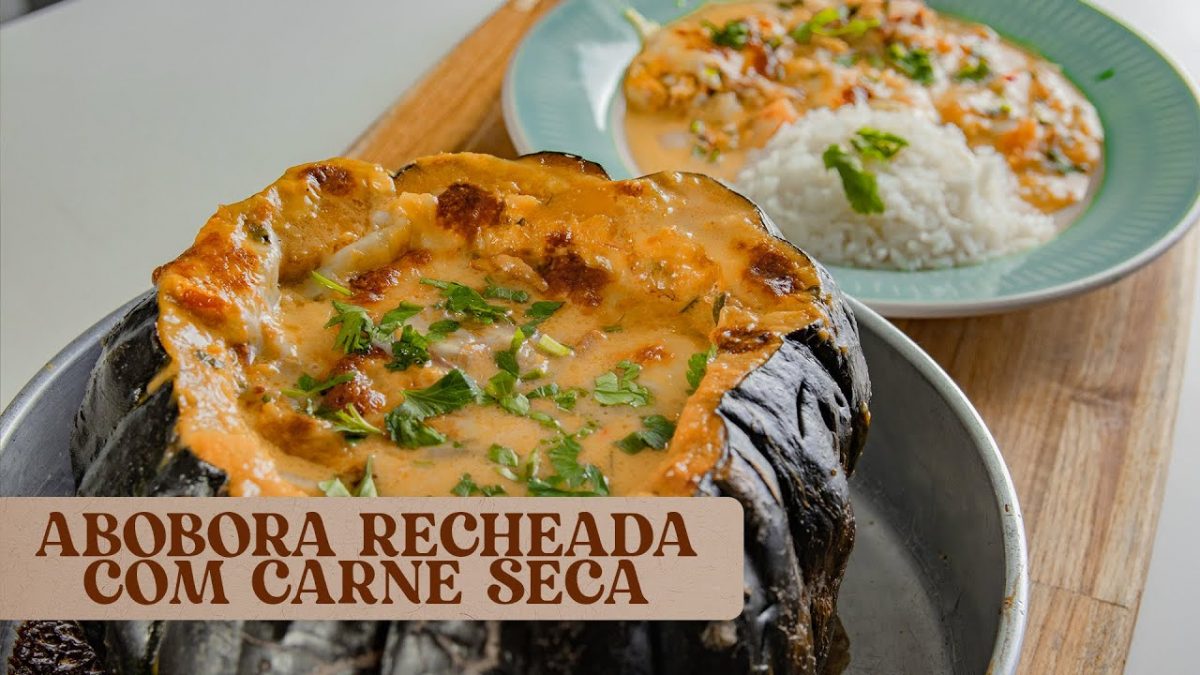 ABÓBORA RECHEADA COM CARNE SECA.CREMOSA E DELICIOSA VOCÊ VAI AMAR ESTA RECEITA.