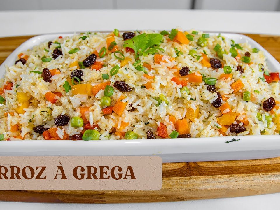 ARROZ A GREGA SUPER FÁCIL E SABOR INCRÍVEL.PARA CEIA DE NATAL.