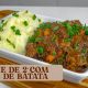 CARNE DE 2ª MACIA E COM PURÊ DE BATATAS.RECEITA BARATA E PERFEITA PARA ALMOÇO.