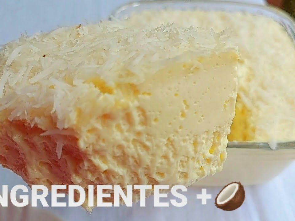 SOBREMESA SIMPLES E FÁCIL | Bateu e Gelou ta pronta | 2 ingredientes + Coco.