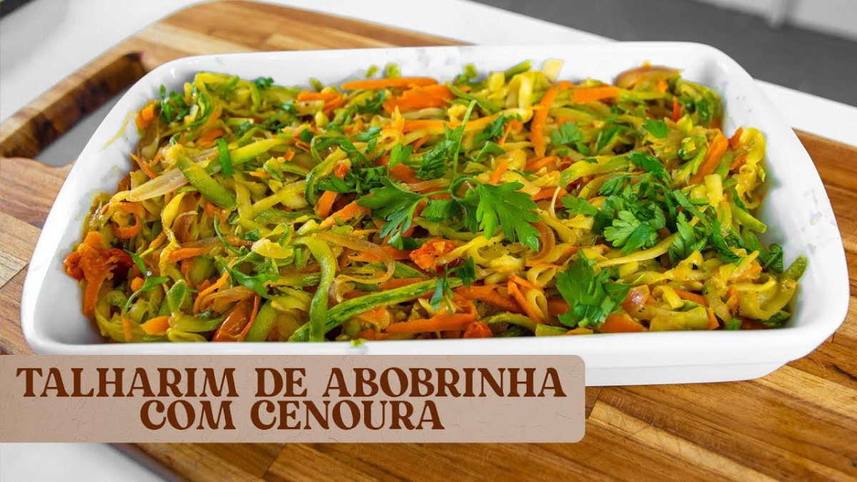 TALHARIM DE ABOBRINHA COM CENOURA PARA COMER SEM CULPA!