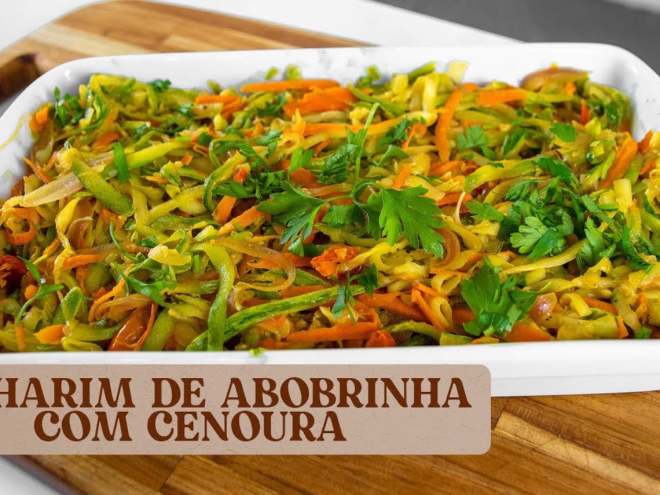 TALHARIM DE ABOBRINHA COM CENOURA PARA COMER SEM CULPA!