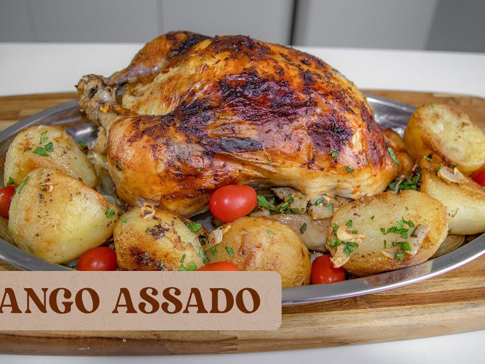 O MELHOR FRANGO ASSADO E RECHEADO.RECEITA PARA CEIA DE NATAL