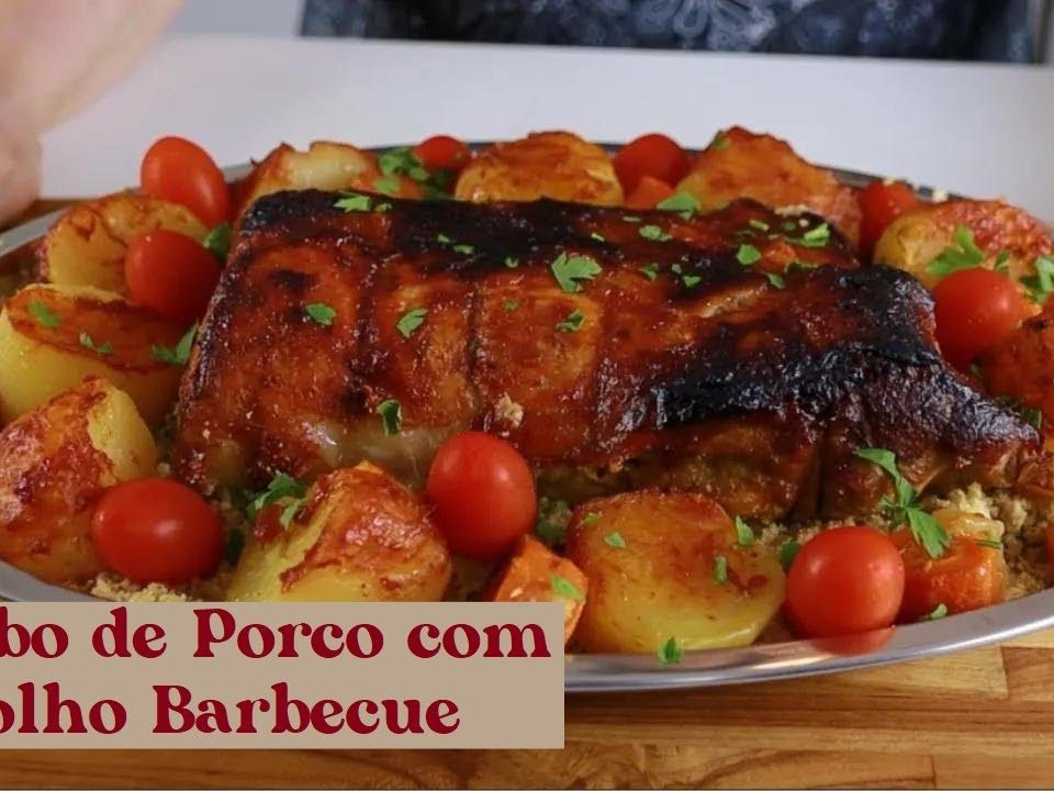 LOMBO DE PORCO ASSADO COM MOLHO BARBECUE.RECEITA DELICIOSA PARA O NATAL.