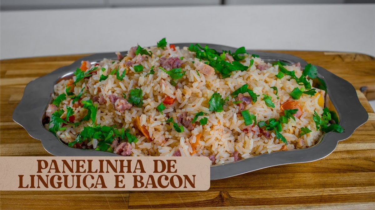 PANELINHA DE LINGUIÇA E BACON. ALMOÇO COMPLETO COM UMA PANELA SÓ!