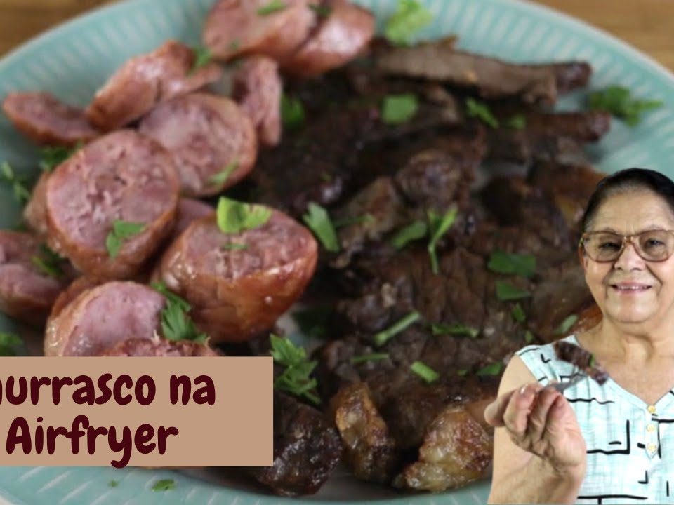 CHURRASCO ASSADO EM POUCOS MINUTOS NA AIRFRYER.