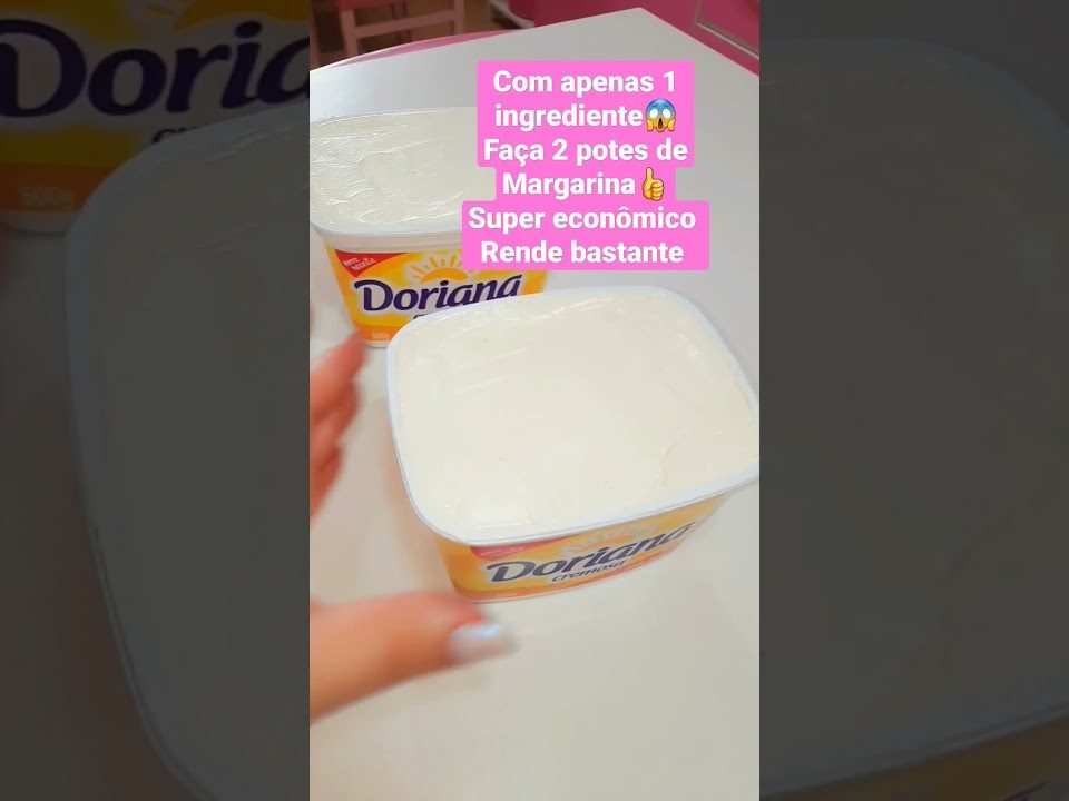 COM APENAS 1 INGREDIENTE FAÇA 2 POTES DE MARGARINA 😱