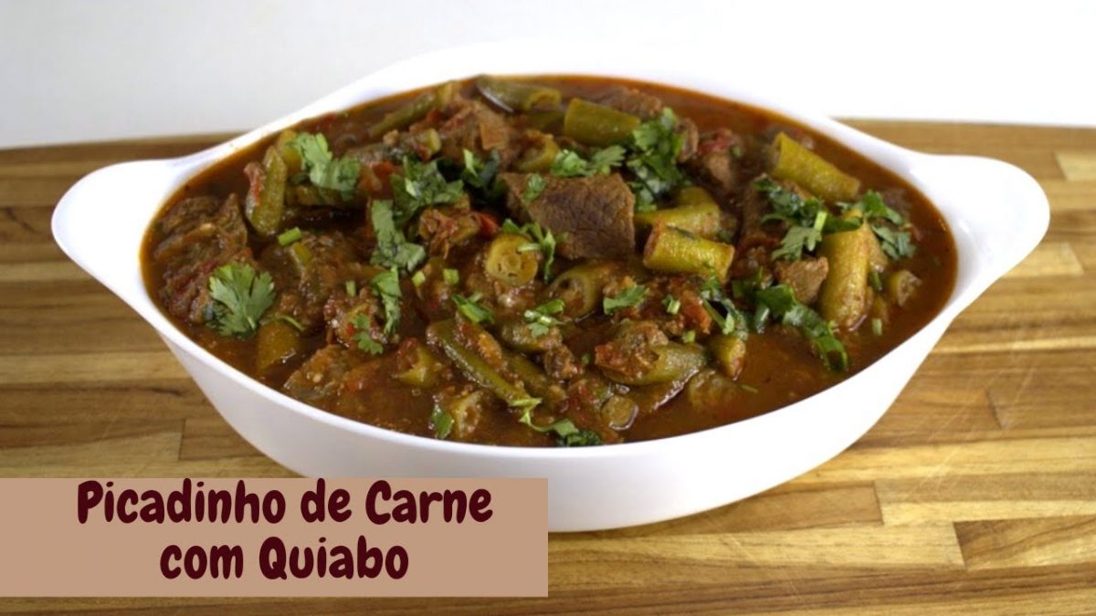 PICADINHO DE CARNE COM QUIABO.