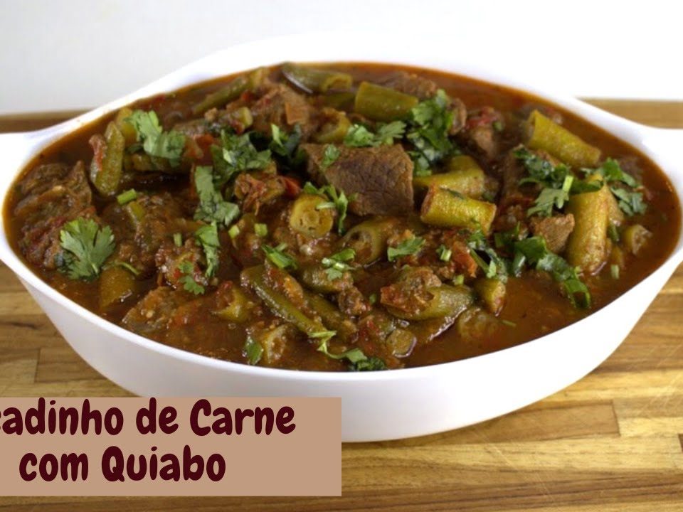 PICADINHO DE CARNE COM QUIABO.