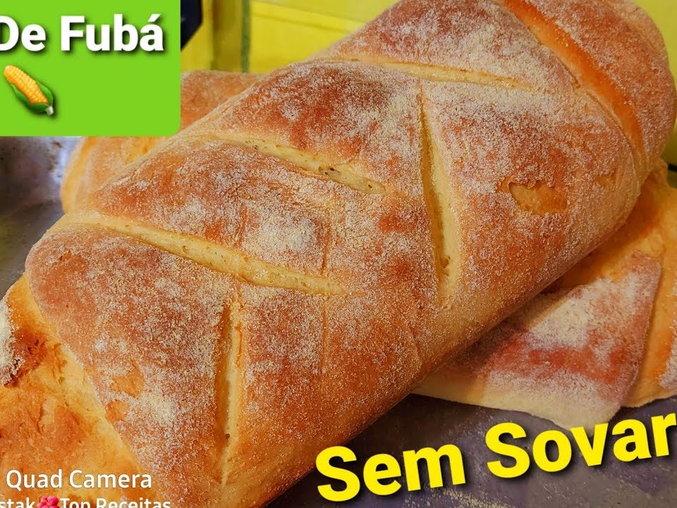 LEITE QUENTE NO FUBÁ só 1 OVO - Era assim que minha Vó fazia PÃO DE FARINHA DE MILHO -Receita antiga