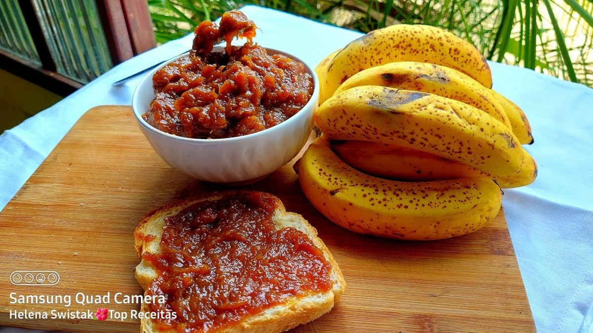 GELÉIA DE BANANA - Receita fácil e rápida com Banana madura!