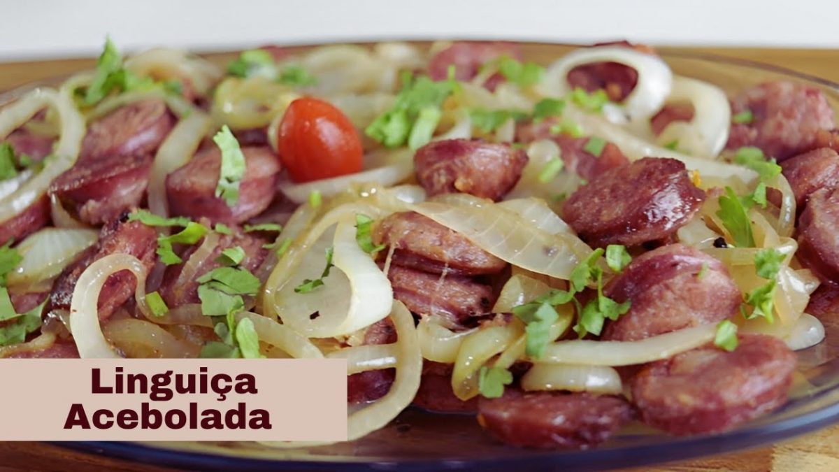 LINGUIÇA CALABREZA ACEBOLADA. COMIDA DE BOTECO FEITO NA SUA CASA!