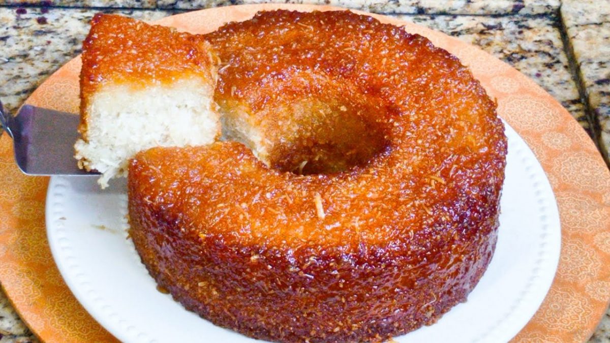 BOLO DE AIPIM CARAMELIZADO | SEM GLÚTEN E SEM LACTOSE