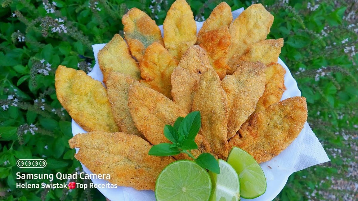 Como fazer PEIXINHO da HORTA A MILANESA  - PANC  - É DELICIOSO IGUAL FILÉ DE PEIXE - Peixe vegano!