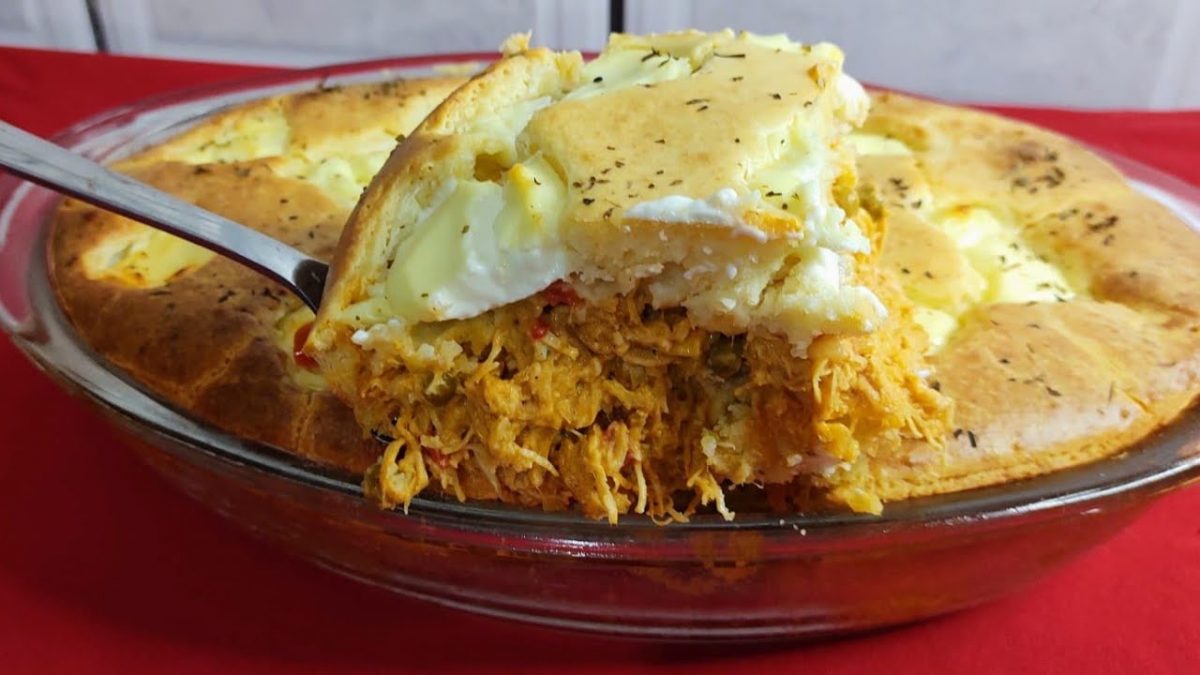 Torta de frango cremosa com requeijão/muito fácil de fazer uma delícia 🥮🥮#tortasalgada