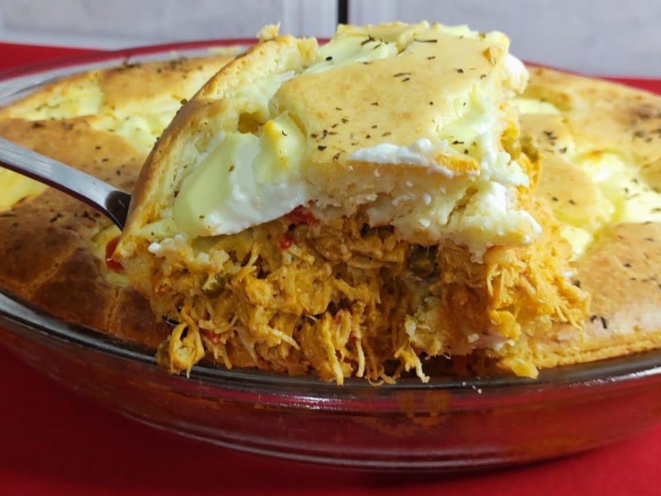 Torta de frango cremosa com requeijão/muito fácil de fazer uma delícia 🥮🥮#tortasalgada