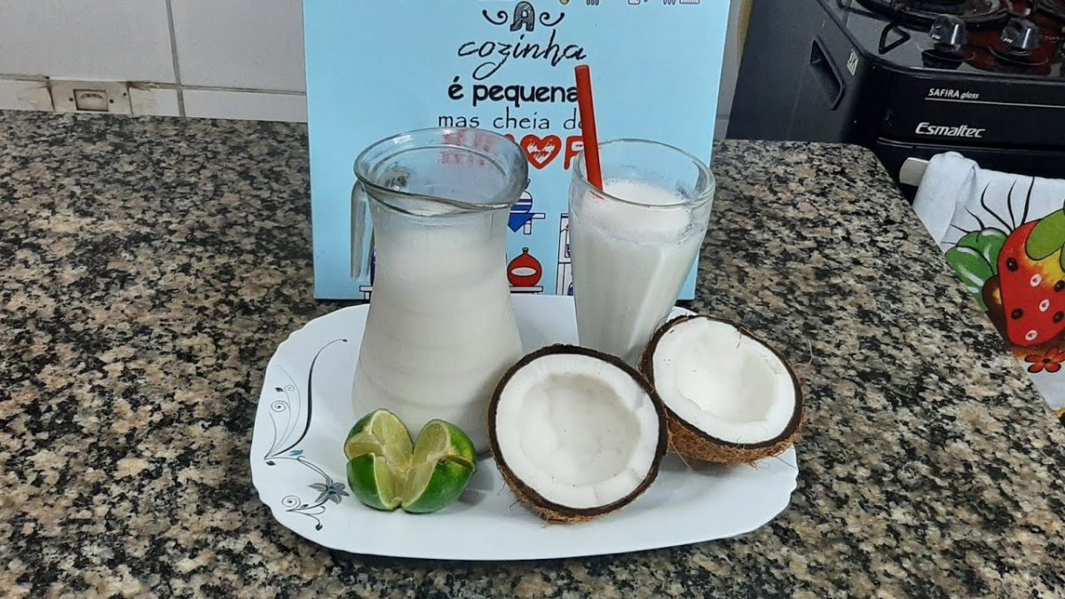 Refresco de coco com limão/ uma delícia super fácil de fazer 🥥🥥🍋