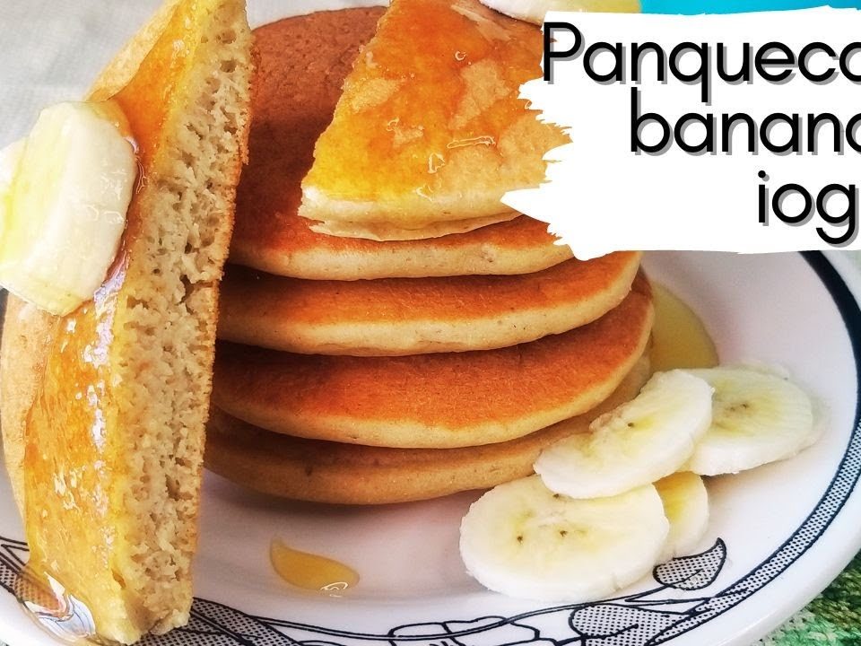 NÃO COMA PÃO - CAFÉ DA MANHÃ SEM AÇÚCAR SEM GLÚTEN- Panqueca de iogurte e banana