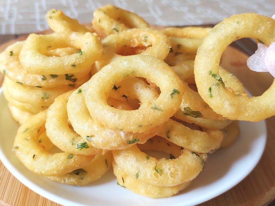 Anéis de Batata e Alho | Crocantes e Deliciosos | Batata Frita Tipo Anel