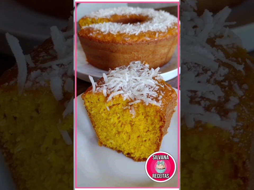 BOLO DE ABÓBORA COM COCO SUPER FÁCIL E DELICIOSO! #shorts