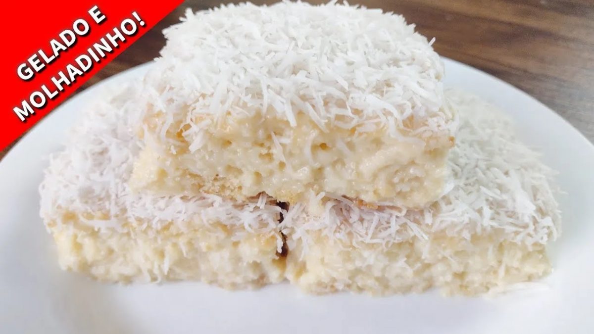 BOLO DE COCO GELADO E MOLHADINHO: FÁCIL E RÁPIDO!!