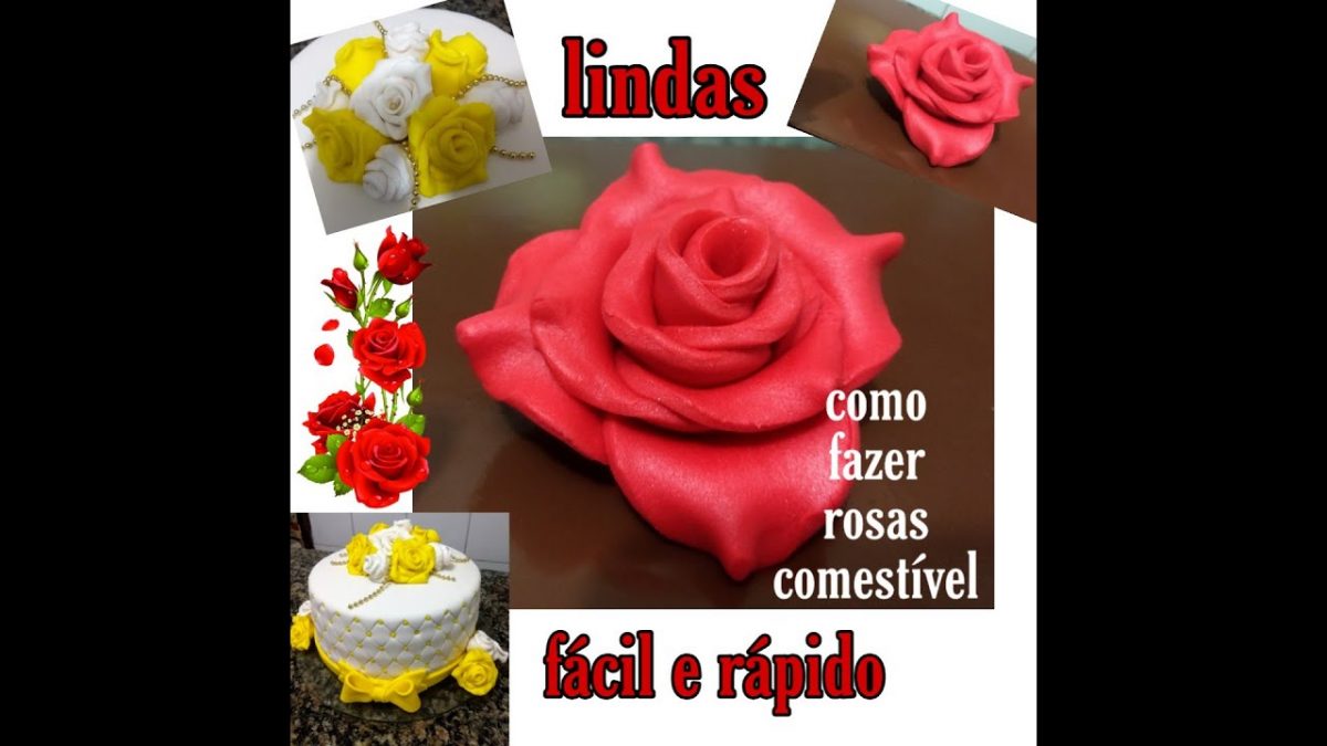 Como fazer rosas comestível ( com pasta americana)