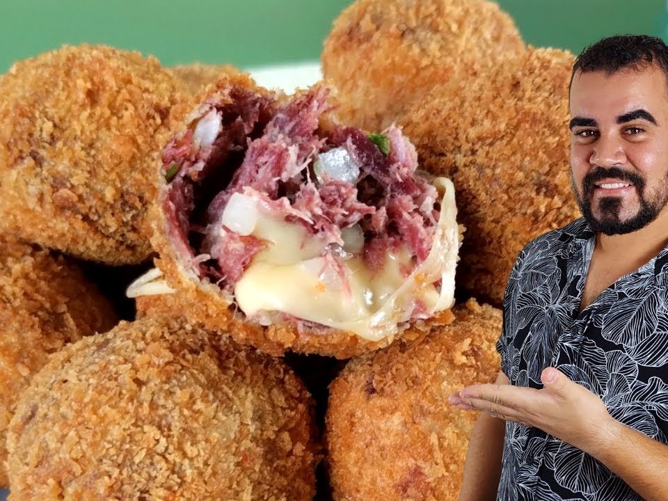 CROQUETE DE CHARQUE COM QUEIJO | SUPER SEQUINHO, FÁCIL E RÁPIDO