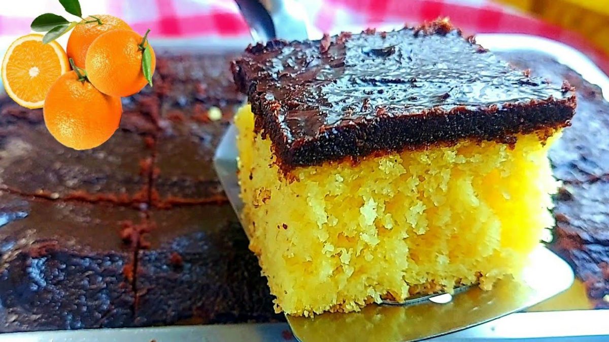 VOCÊ PRECISA FAZER ESTE BOLO DE LARANJA🍊 Fofinho - Com Casquinha de CHOCOLATE - Top Receitas