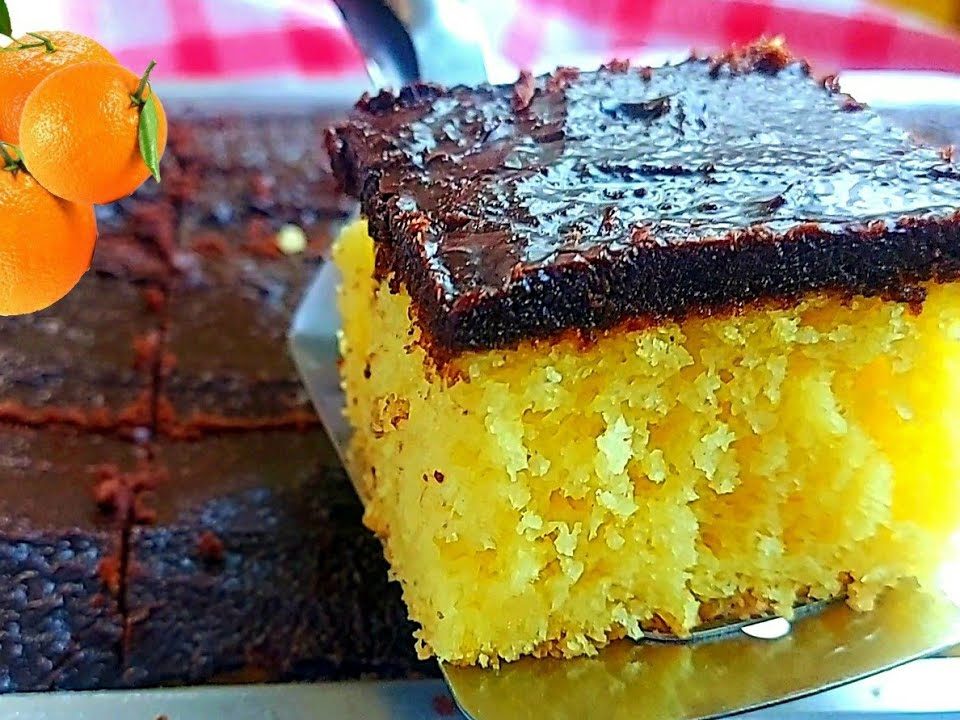 VOCÊ PRECISA FAZER ESTE BOLO DE LARANJA🍊 Fofinho - Com Casquinha de CHOCOLATE - Top Receitas