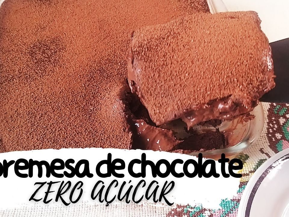 Receita de Sobremesa de Chocolate  ZERO AÇÚCAR - super cremosa e deliciosa